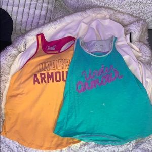 under armour shirt/ tank bundle